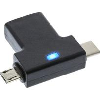 otg adapter usb c - USB adapteris InLine microUSB - USB + USB- C Juodas (35804) - 4 nuotrauka