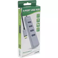 aliuminio kabeliai - HUB USB InLine® USB 3.2 Gen.1 C tipo šakotuvas (4x USB-A 5Gbps), OTG, metalinis korpusas - 2 nuotrauka