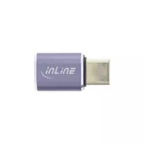 aliuminio kabeliai - InLine USB ® USB4 adapteris, C tipo USB kištukas/moteris, aliuminis, pilkas - 3 nuotrauka