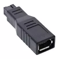 6 pin kabelis - InLine FireWire 9-pin į 6-pin adapteris Juodas (Black) - 3 nuotrauka