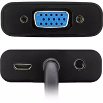 vaizdo keitiklis - InLine HDMI į VGA adapteris su garsu 65003B Juodas (Black) - 4 nuotrauka