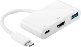 usb 3 0 to usb 2 0 adapter - MICROCONNECT USB C han til USB 3.0 hun, HDMI 1,4 hun, USB 3.1 hun adapter, længde 20 cm, farve: hvid - 2 nuotrauka
