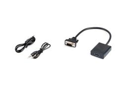 3.5mm male - Adapteris MicroConnect VGA - HDM wirh USB Power and Audio VGA/3.5mm/USB male, HDMI female, juoda - 3 nuotrauka