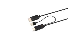 adapteris hdmi to displayport - MicroConnect HDMI į DisplayPort keitiklis HDMI-DP-CON1 Juodas (Black) - 3 nuotrauka