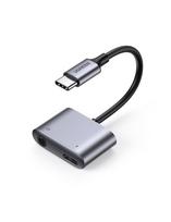 audio jack adapter - Ugreen audio adapter USB Type C (m) - USB Type C PD QC (f) + 3.5mm mini jack (f) CM231 - 2 nuotrauka