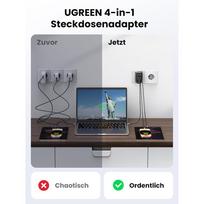 30w usb c gan - Travel adapter EU to UK plug UGREEN CD314 2xUSB-A, 1xUSB-C - 3 nuotrauka