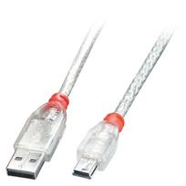 usb 3 0 type b - Lindy USB 2.0 Type A To Mini USB B 3m Transparent - 2 nuotrauka