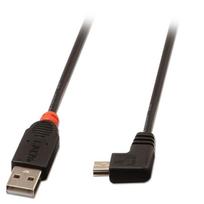 usb a to mini b usb laidas - LINDY CABLE USB2 A TO MINI-B 0.5M/90 DEGREE 31970  - 2 nuotrauka