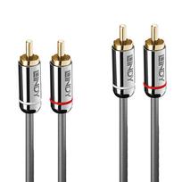 rca cable 3.5mm - LINDY CABLE AUDIO 3.5MM 1M/CROMO 35345 - 2 nuotrauka