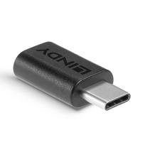 usb c usb b kabelis - USB adapteris Lindy USB-C - Juodas mikroUSB (41896) - 3 nuotrauka