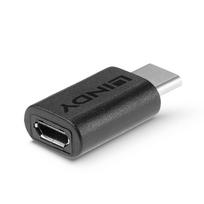 usb c usb b kabelis - USB adapteris Lindy USB-C - Juodas mikroUSB (41896) - 5 nuotrauka