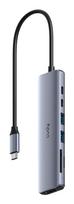 cudy lt - Cudy UH407 PortMate USB-C 7-in-1 Hub 4K 60Hz HDMI, USB-C, PD, USB-A, SD, TF, pilkas (Grey) - 2 nuotrauka