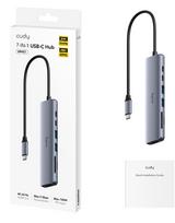cudy lt - Cudy UH407 PortMate USB-C 7-in-1 Hub 4K 60Hz HDMI, USB-C, PD, USB-A, SD, TF, pilkas (Grey) - 3 nuotrauka