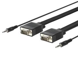 3.5mm male - Vivolink PROVGAS30 VGA + Audio Kabelis 30m Juodas (Black) - 2 nuotrauka