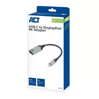 usb c laidas 4k - ACT USB-C to DisplayPort female adapter, 4K @ 60Hz, kabelio ilgis 0.15m, aliuminio housing USB-C - DP 4K @60HZ CONVERTER (AC7030) - 6 nuotrauka