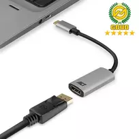 usb c laidas 4k - ACT USB-C to DisplayPort female adapter, 4K @ 60Hz, kabelio ilgis 0.15m, aliuminio housing USB-C - DP 4K @60HZ CONVERTER (AC7030) - 7 nuotrauka