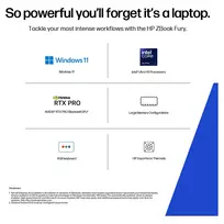 zbook ultra - HP ZBook Fury 16 G1i, Core Ultra 9 285HX, 64 GB, 1 TB, 16", RTX Pro 3000 Blackwell, Windows 11 Pro - 16 nuotrauka