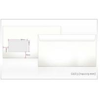 Vokai C65 su langeliu 45 x 90 mm, 114 x 229 mm, su nuplėšiama juostele, 1000 vnt.