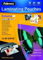 laminato plevele - Laminavimo plėvelė Fellowes Laminating Pouches, 80 μm x 297 mm x 210 mm, 100 vnt. - 2 nuotrauka