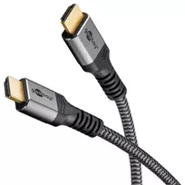 3m hdmi kabelis - Goobay Ultra High Speed HDMI Cable / 65263 / 5 m / Pilka (Grey) - 3 nuotrauka
