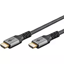 3m hdmi kabelis - Goobay Ultra High Speed HDMI Cable / 65263 / 5 m / Pilka (Grey) - 4 nuotrauka