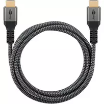 3m hdmi kabelis - Goobay Ultra High Speed HDMI Cable / 65263 / 5 m / Pilka (Grey) - 6 nuotrauka