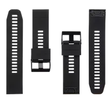 silikonines apyrankes - Tactical 668 silikoninė apyrankė Garmin Fenix 5X/6X/7X/8 QuickFit 26mm, juoda (Black) - 3 nuotrauka