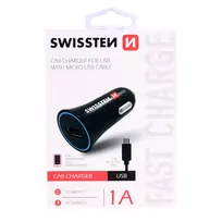 usb micro 0.5m - Swissten Premium USB Car Charger With Micro USB Cable 1.5m Black - 2 nuotrauka