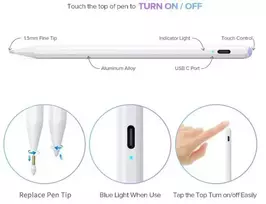 ekrano rasiklis - Mocco AC10-S Bluetooth rašiklis Apple jutikliniams ekranams Baltas (White) - 5 nuotrauka