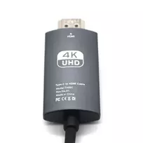 usb c laidas 4k - RoGer USB-C į HDMI 4K@60Hz 1.8m Juodas (Black) - 3 nuotrauka