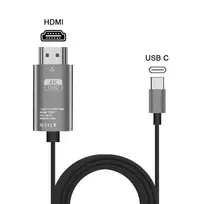 usb c laidas 4k - RoGer USB-C į HDMI 4K@60Hz 1.8m Juodas (Black) - 4 nuotrauka