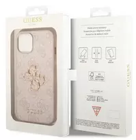 apple iphone 13 pink - Guess "GUHCP15S4GMGPI 4G Metal Gold Logo iPhone 15" Pink - 2 nuotrauka