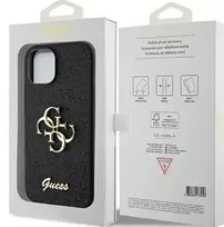apple iphone 15 pro case - Guess "GUHCP15LHG4SGK Glitter Script Big 4G iPhone 15 Pro" Black - 2 nuotrauka