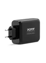 ikrovikliai 20w - Port Designs 900107-EU 120W GaN USB-C ir USB-A įkroviklis Juodas (Black) - 6 nuotrauka