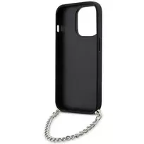 apple iphone 14 pro max case - Karl Lagerfeld "Saffiano Monogram Chain iPhone 14 Pro Max" Silver - 3 nuotrauka