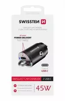 car charger pd - Swissten Nano PD Universal Car Charger 2x USB-C 45W - 2 nuotrauka