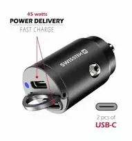 car charger pd - Swissten Nano PD Universal Car Charger 2x USB-C 45W - 3 nuotrauka
