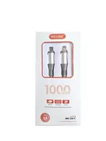 usb c 120w - Welike WK-150-C USB-C įkrovimo laidas 120W PD / 1m / Sidabrinis (Silver) - 2 nuotrauka