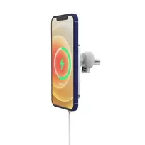 wireless magsafe charger - Automobilinis belaidis įkroviklis RoGer X16 MagSafe, USB Type C, 11 cm, balta, 15 W - 2 nuotrauka