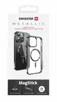 iphone 16 pro max deklas magsafe - Swissten "Clear Jelly Magstick Metallic Case iPhone 16 Pro Max" Black - 2 nuotrauka