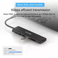 usb c laidas 4k - Swissten Aluminium Multi-Port Laptop Dock USB-C HUB 7-IN-1 Juodas (Black) - 7 nuotrauka