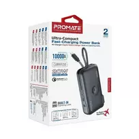 10000mah power bank - Promate PowerPack-10i, 10000mAh, 22W, USB-C, QC3.0, iWatch 2.5W, 220V EU/US/UK - 2 nuotrauka