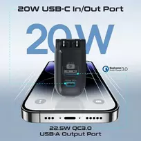 10000mah power bank - Promate PowerPack-10i, 10000mAh, 22W, USB-C, QC3.0, iWatch 2.5W, 220V EU/US/UK - 4 nuotrauka