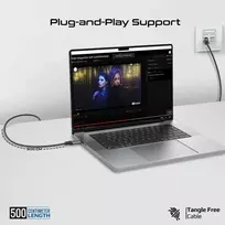 ethernet cable 5m - Promate CLink-RJ45 USB-C į Ethernet laidas 10/100/1000Mbps 5m - 3 nuotrauka