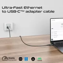 ethernet cable 5m - Promate CLink-RJ45 USB-C į Ethernet laidas 10/100/1000Mbps 5m - 4 nuotrauka