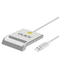 baltos korteles - Quick QR-511 išmaniojo asmens tapatybės kortelių skaitytuvas USB, baltas (White) - 3 nuotrauka