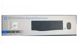 wireless mouse keyboard - HP CS10 Belaidė Klaviatūra ir Pelė Combo USB (Juoda) - 2 nuotrauka