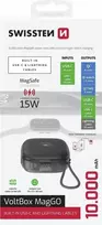 isorine baterija su magsafe - Swissten Voltbox MagGO with Built-in Cables, juodas (black) - 2 nuotrauka