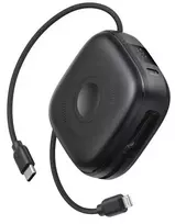 isorine baterija su magsafe - Swissten Voltbox MagGO with Built-in Cables, juodas (black) - 5 nuotrauka