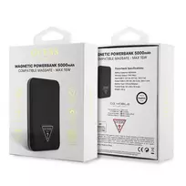 magsafe usb c - Guess GUPB5FPGTSPSK, 5000mAh, 15W, USB-C, MagSafe, juodas (black) - 2 nuotrauka